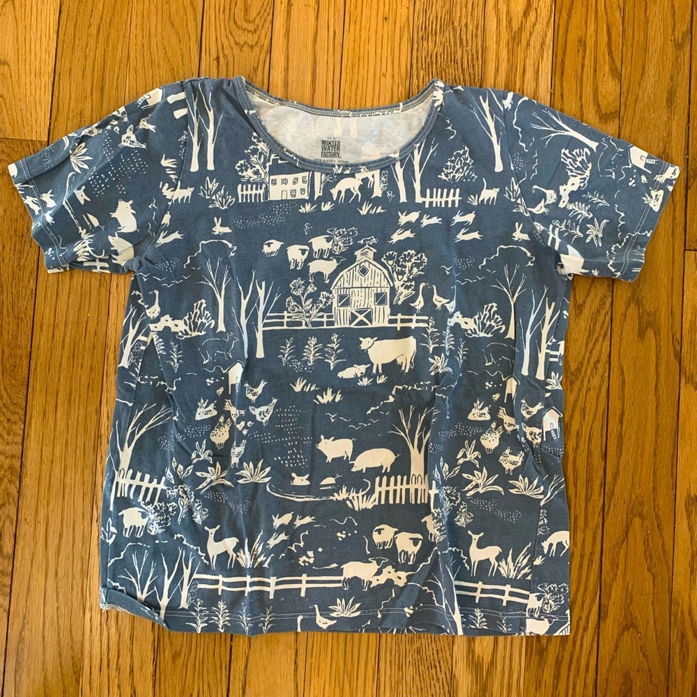 Winter Water Factory farm print tee